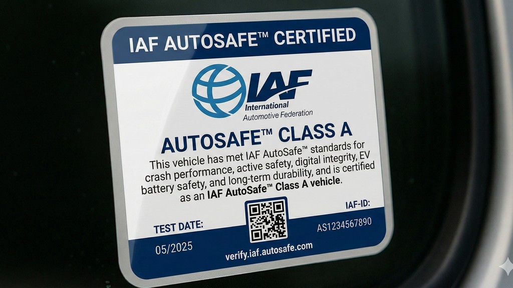 IAF AutoSafe consumer safety label visual