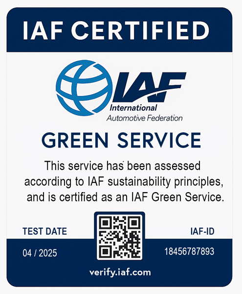 IAF Green Service label (draft artwork)