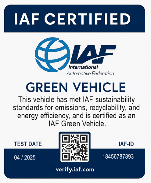 IAF Green Vehicle label (draft artwork)